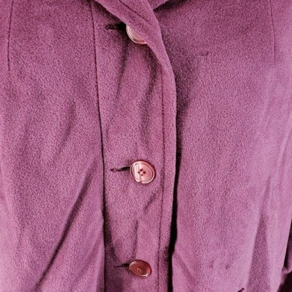 Sherwood velvet purple vtg‎ 80s 90s pea coat jacket - Picture 3 of 8